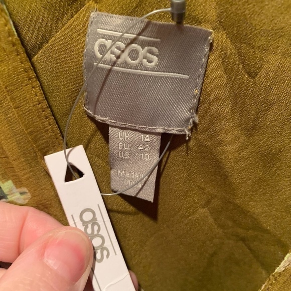 ASOS Mustard Floral Maxi Dress - Picture 4 of 6